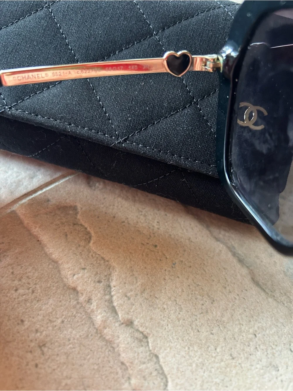 CHANEL Black Oversized Square Gradient Sunglasses